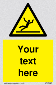 WV5110: Custom Figure Slipping Sign