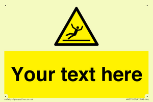 WV5110: Custom Figure Slipping Sign