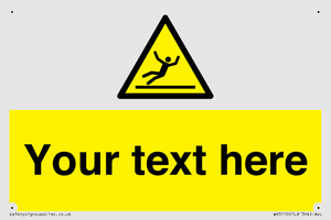 WV5110: Custom Figure Slipping Sign