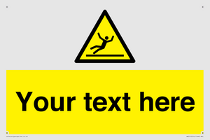 WV5110: Custom Figure Slipping Sign
