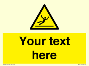 WV5110: Custom Figure Slipping Sign