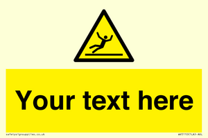 WV5110: Custom Figure Slipping Sign