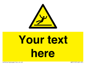 WV5110: Custom Figure Slipping Sign