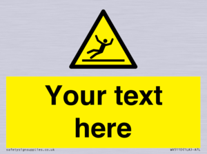 WV5110: Custom Figure Slipping Sign