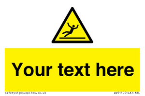 WV5110: Custom Figure Slipping Sign