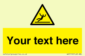 WV5110: Custom Figure Slipping Sign