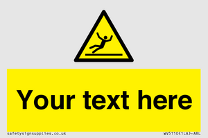 WV5110: Custom Figure Slipping Sign