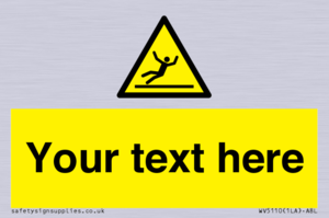 WV5110: Custom Figure Slipping Sign