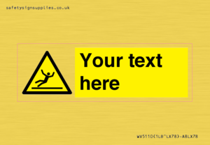 WV5110: Custom Figure Slipping Sign