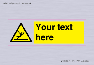 WV5110: Custom Figure Slipping Sign