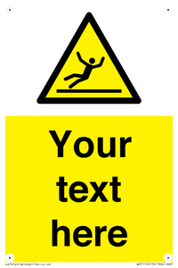 WV5110: Custom Figure Slipping Sign