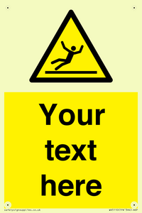 WV5110: Custom Figure Slipping Sign