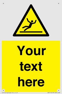 WV5110: Custom Figure Slipping Sign