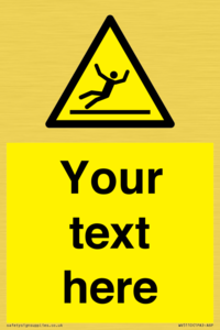 WV5110: Custom Figure Slipping Sign