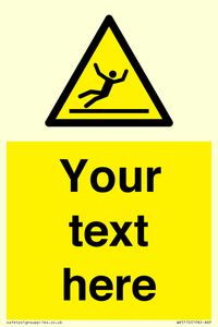 WV5110: Custom Figure Slipping Sign