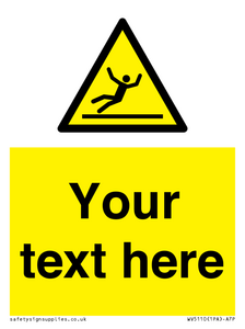 WV5110: Custom Figure Slipping Sign