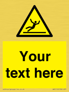 WV5110: Custom Figure Slipping Sign