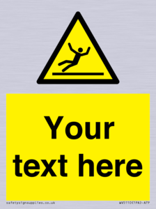 WV5110: Custom Figure Slipping Sign