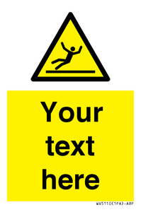 WV5110: Custom Figure Slipping Sign