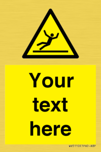 WV5110: Custom Figure Slipping Sign