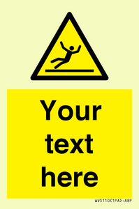 WV5110: Custom Figure Slipping Sign