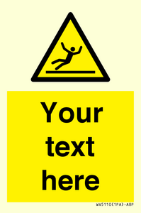 WV5110: Custom Figure Slipping Sign