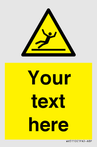 WV5110: Custom Figure Slipping Sign