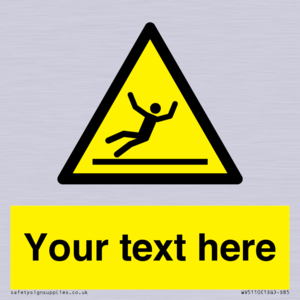 WV5110: Custom Figure Slipping Sign