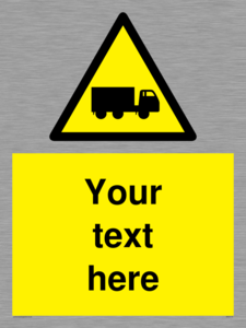WV5113: Custom Lorry Hazard Sign