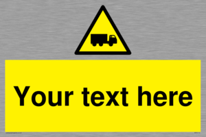 WV5113: Custom Lorry Hazard Sign
