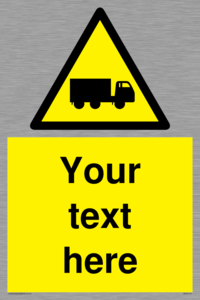 WV5113: Custom Lorry Hazard Sign