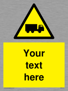 WV5113: Custom Lorry Hazard Sign