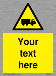 WV5113: Custom Lorry Hazard Sign