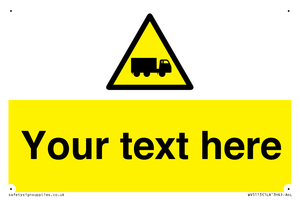 WV5113: Custom Lorry Hazard Sign