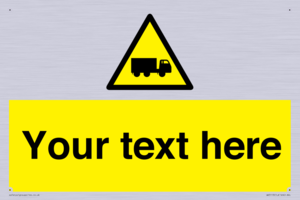 WV5113: Custom Lorry Hazard Sign