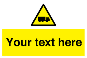 WV5113: Custom Lorry Hazard Sign