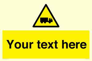 WV5113: Custom Lorry Hazard Sign