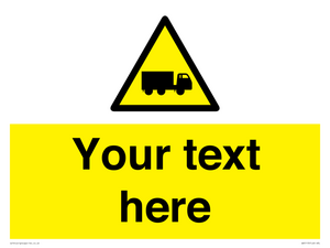 WV5113: Custom Lorry Hazard Sign