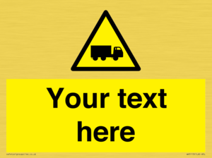 WV5113: Custom Lorry Hazard Sign