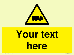 WV5113: Custom Lorry Hazard Sign