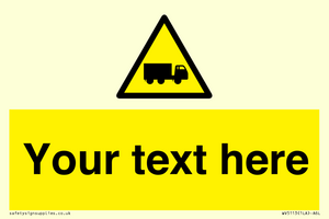 WV5113: Custom Lorry Hazard Sign