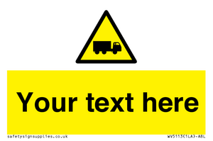 WV5113: Custom Lorry Hazard Sign