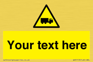 WV5113: Custom Lorry Hazard Sign