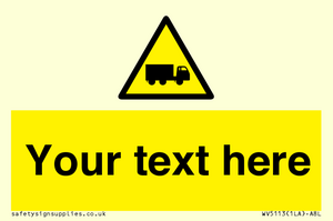 WV5113: Custom Lorry Hazard Sign