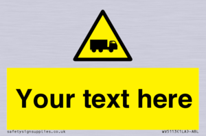 WV5113: Custom Lorry Hazard Sign