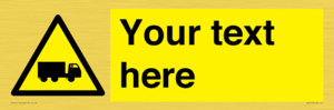 WV5113: Custom Lorry Hazard Sign