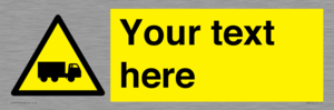 WV5113: Custom Lorry Hazard Sign