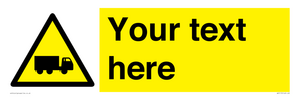 WV5113: Custom Lorry Hazard Sign