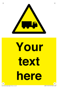 WV5113: Custom Lorry Hazard Sign