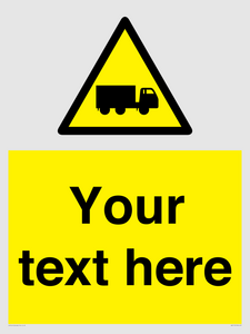 WV5113: Custom Lorry Hazard Sign